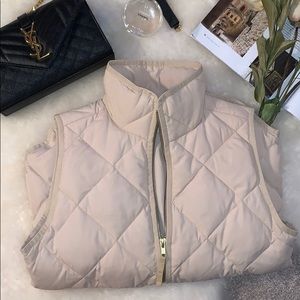 Jcrew beige vest gold hardware